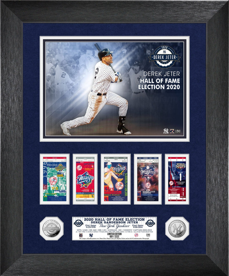 Highland Mint Derek Jeter 2020 HOF Induction WS Marquee Silver Coin Photo Mint - Limited Edition /2222