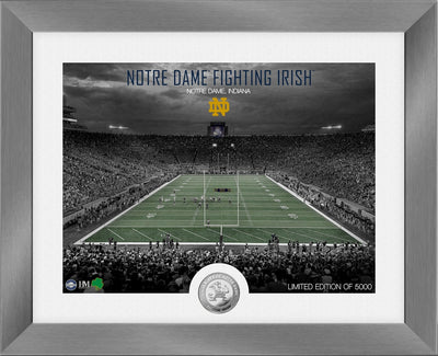 Highland Mint Notre Dame Fighting Irish Art Deco Stadium Silver Coin Photo Mint - Limited Edition /5000