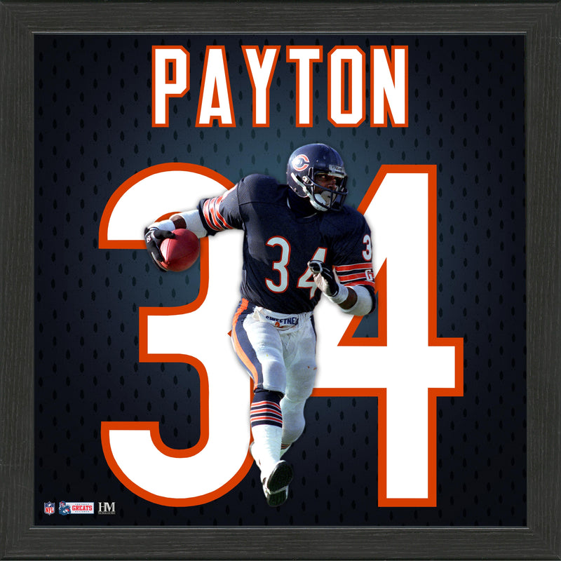 Highland Mint Walter Payton Jersey Number Frame - Chicago Bears