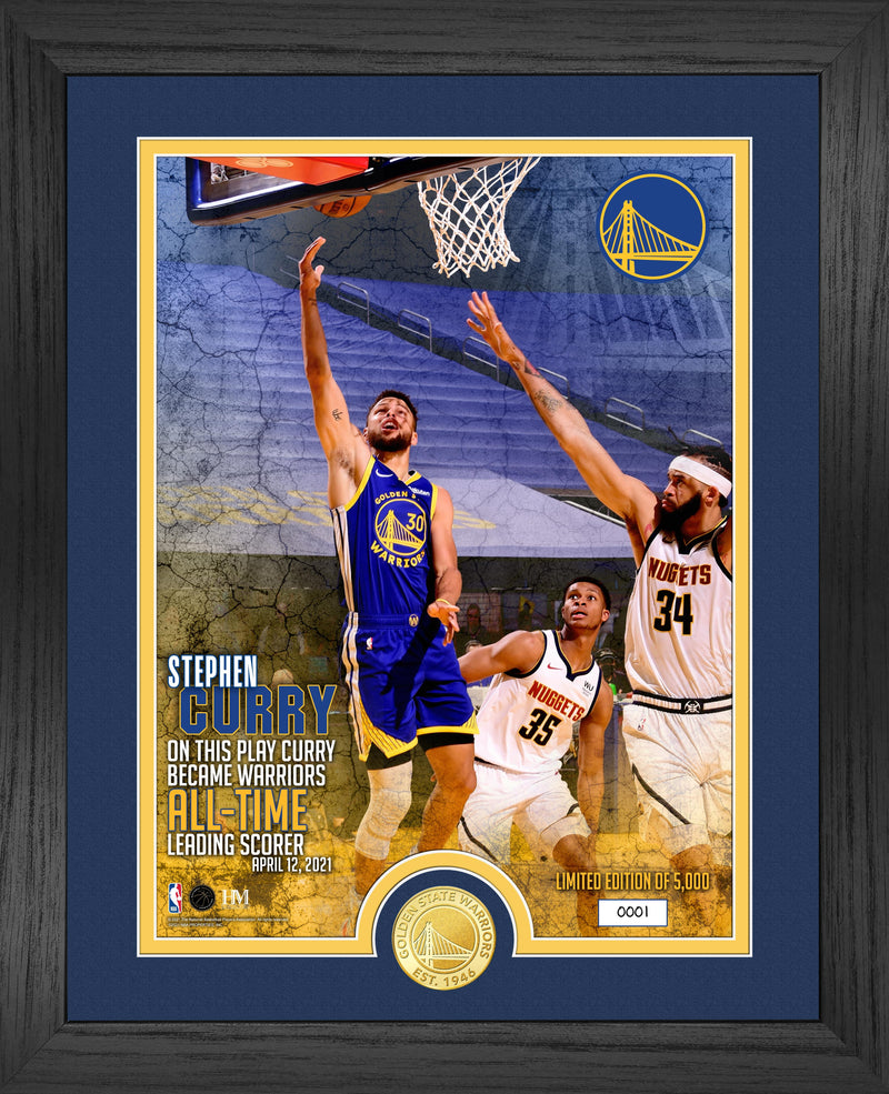 Highland Mint Steph Curry Leading Scorer Bronze Coin Photo Mint - Limited Edition /5,000