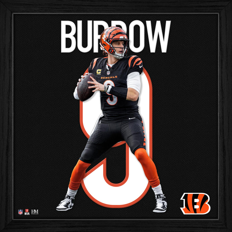 Highland Mint Joe Burrow Impact Jersey Frame - 13x13