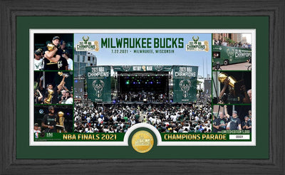 Highland Mint Milwaukee Bucks 2021 NBA Champions Parade Bronze Coin Photo Mint - Limited Edition /5,000