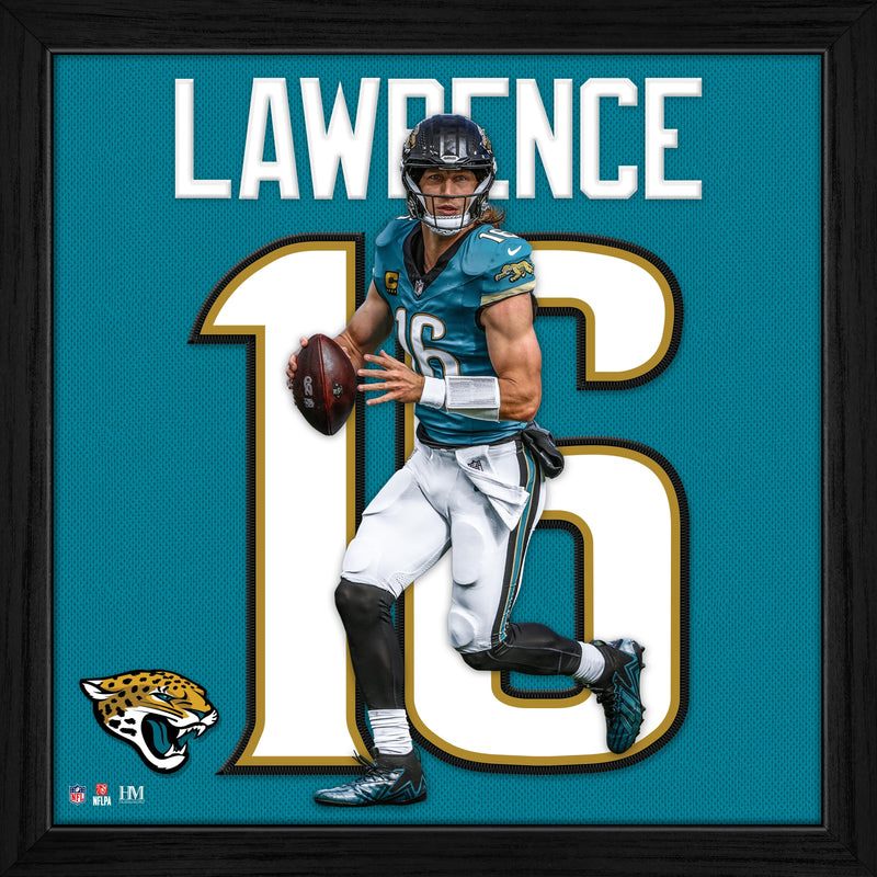 Highland Mint Trevor Lawrence Impact Jersey Frame - Jacksonville Jaguars