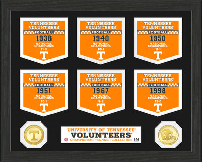 Highland Mint University of Tennessee Volunteers National Champions Banner Collection Photo Mint