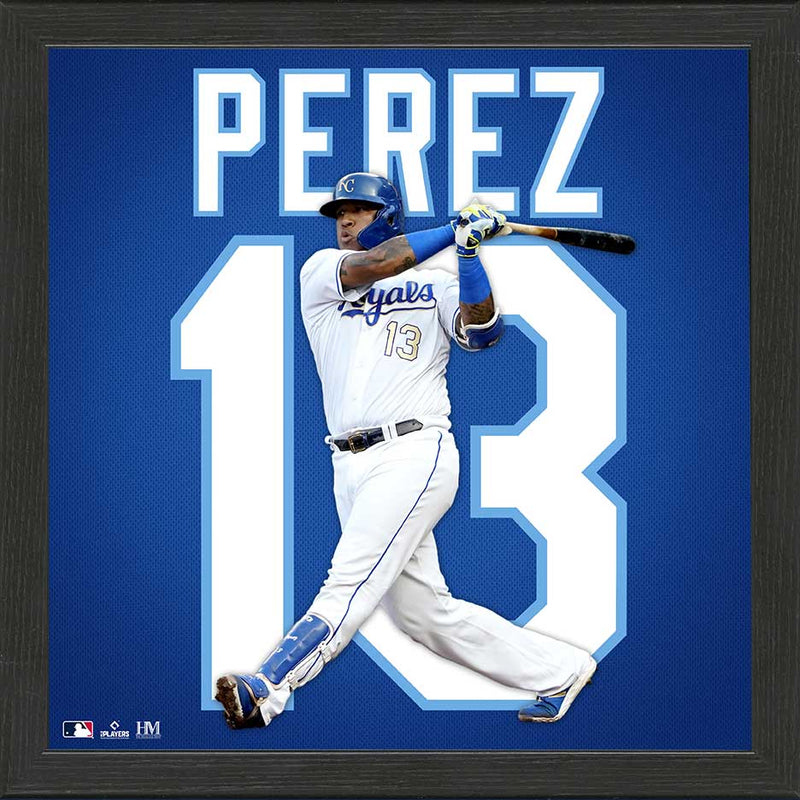 Highland Mint Salvador Perez Kansas City Royals Impact Jersey Frame