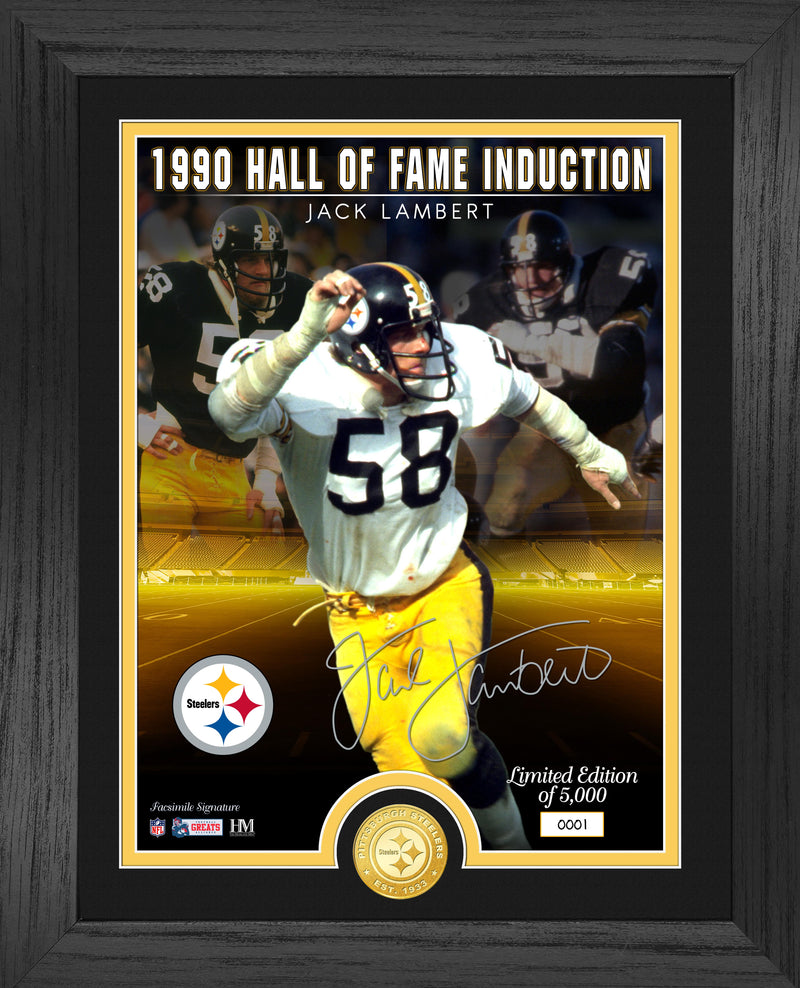 Highland Mint Jack Lambert Pittsburgh Steelers Hall of Fame Bronze Coin Photo Mint - Limited Edition /5,000