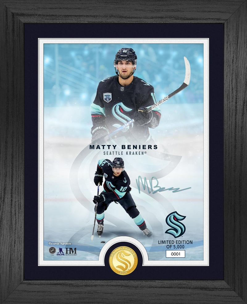 Highland Mint Seattle Kraken Matty Beniers Legends Silver Coin Photo Mint - Limited Edition /5,000