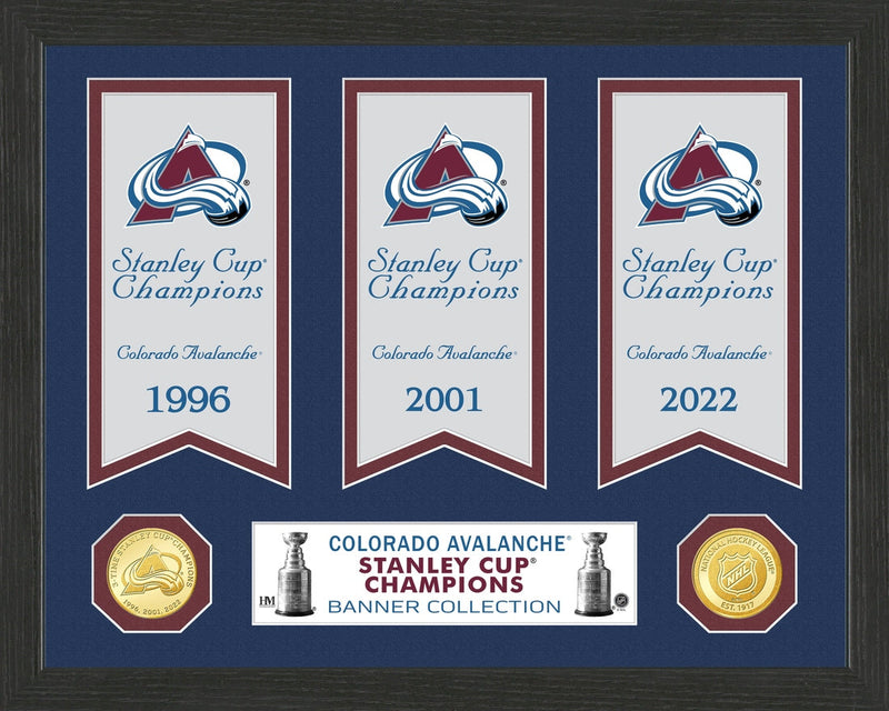 Highland Mint Colorado Avalanche Stanley Cup Banner Collection Bronze Coin Photo Mint