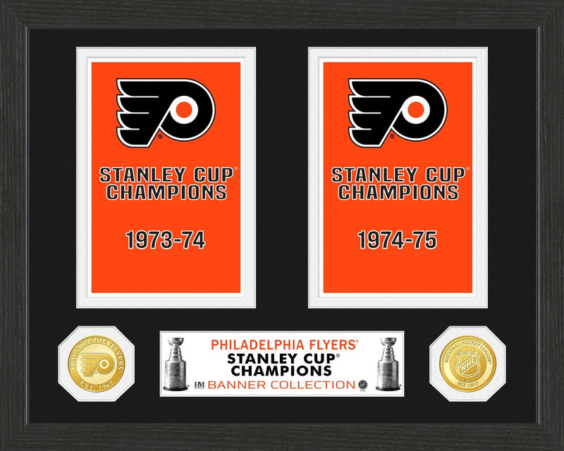 Highland Mint Philadelphia Flyers Stanley Cup Banner Collection Bronze Photo Mint