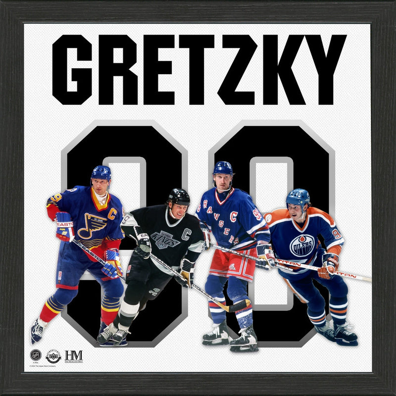 Highland Mint Wayne Gretzky Team History Impact Jersey Frame - 13x13