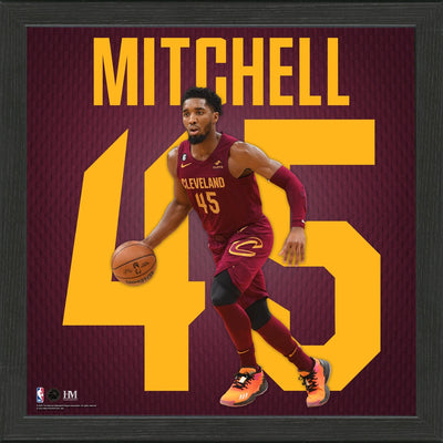 Highland Mint Donovan Mitchell Cleveland Cavaliers Impact Jersey Frame