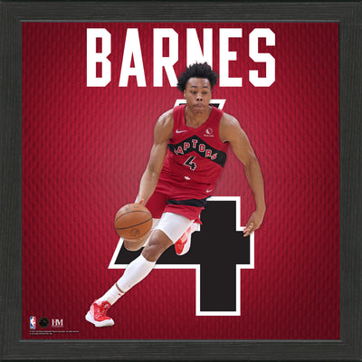 Highland Mint Scottie Barnes Impact Jersey Frame - Toronto Raptors 13x13