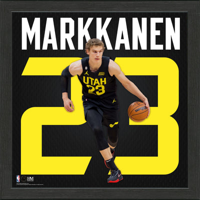 Highland Mint Lauri Markkanen Utah Jazz Impact Jersey Frame