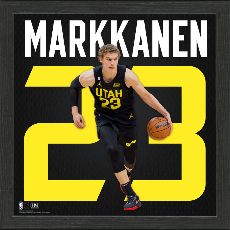 Highland Mint Lauri Markkanen Utah Jazz Impact Jersey Frame