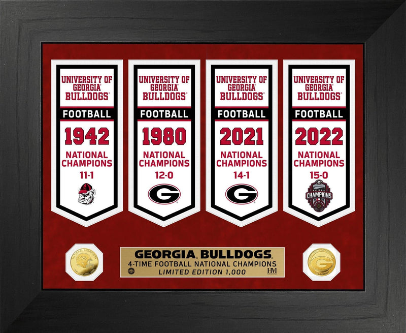 Highland Mint Georgia Bulldogs National Champions Deluxe Banner Collection Photo Mint - Limited Edition /1,000