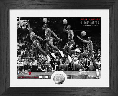 Highland Mint Michael Jordan 1988 NBA Slam Dunk Champion Silver Coin Photo Mint - Limited Edition /5000