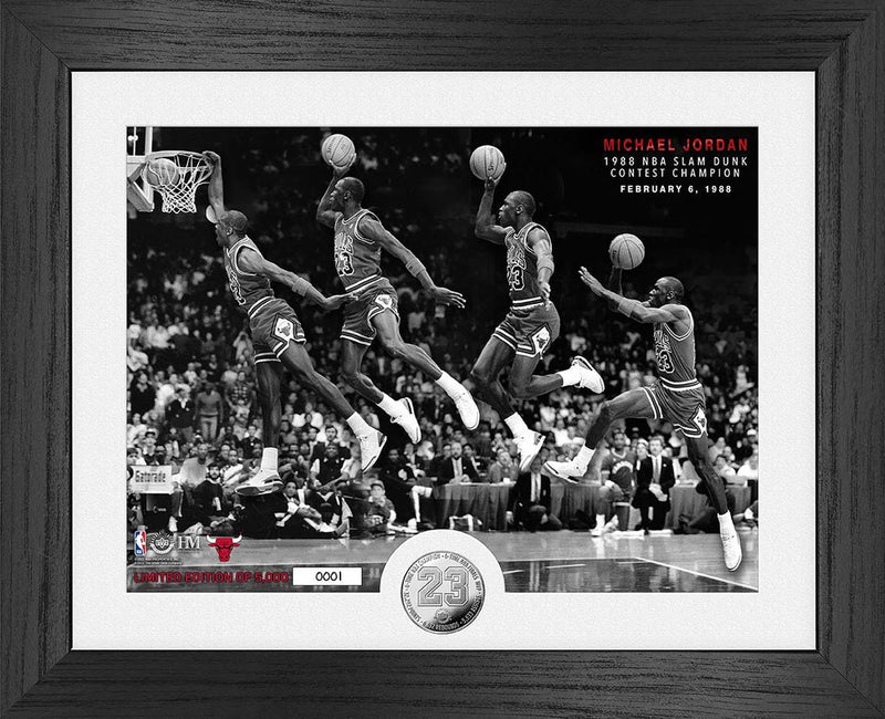 Highland Mint Michael Jordan 1988 NBA Slam Dunk Champion Silver Coin Photo Mint - Limited Edition /5000