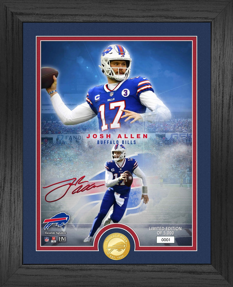 Highland Mint Buffalo Bills Josh Allen Bronze Coin Photo Mint - Limited Edition /5,000
