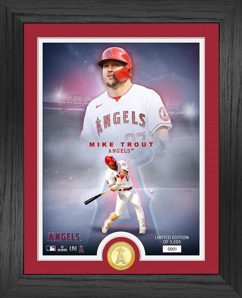 Highland Mint Mike Trout Angels Legends Bronze Coin Photo Mint - Limited Edition /5,000