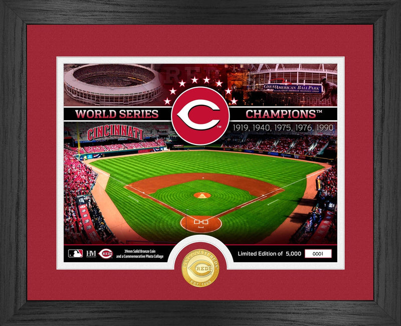 Highland Mint Cincinnati Reds Bronze Coin Stadium Photo Mint - Limited Edition /5,000