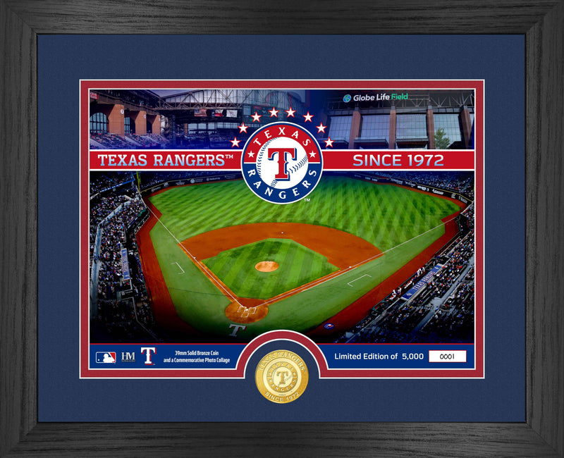 Highland Mint Texas Rangers Bronze Coin Stadium Photo Mint - Limited Edition /5,000