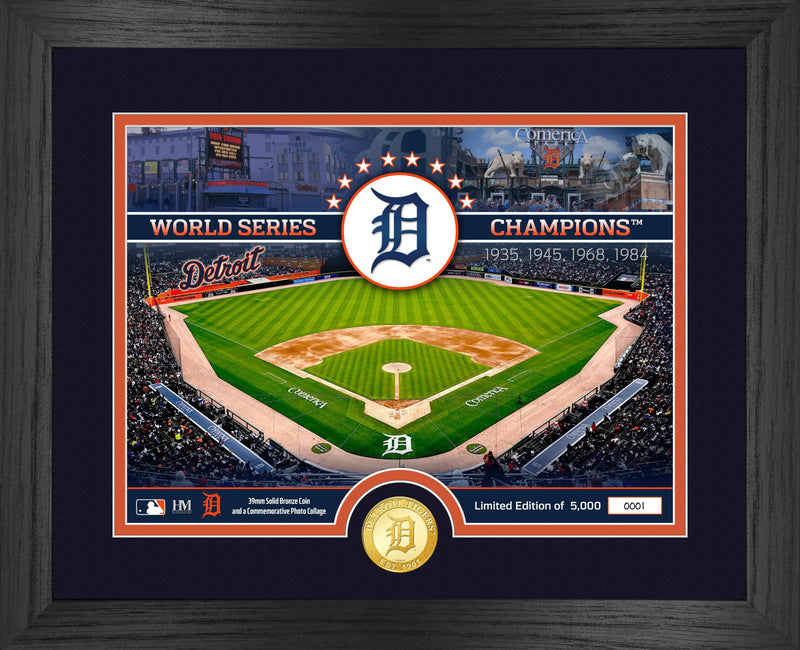 Highland Mint Detroit Tigers Bronze Coin Stadium Photo Mint - Limited Edition /5,000