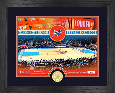Highland Mint Oklahoma City Thunder Bronze Coin Court Photo Mint - Limited Edition /5,000