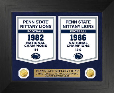 Highland Mint Penn State Nittany Lions Gold Coin Deluxe Banner - Limited Edition /1000