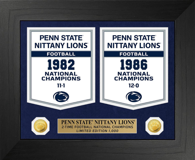 Highland Mint Penn State Nittany Lions Gold Coin Deluxe Banner - Limited Edition /1000