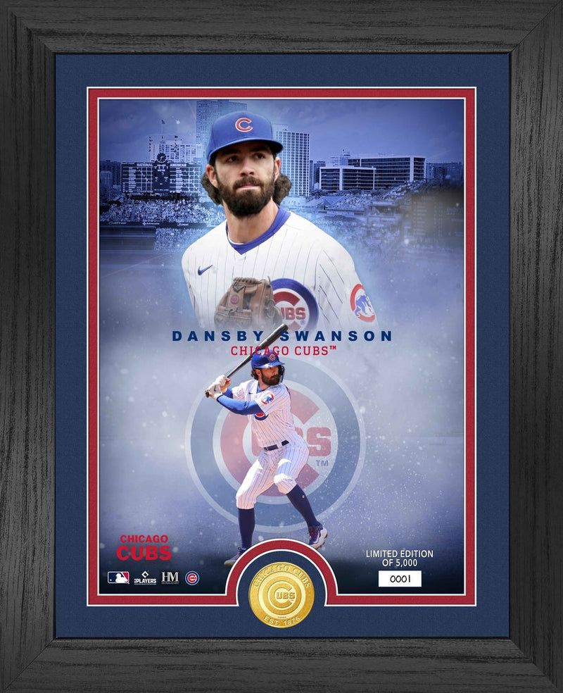 Highland Mint Dansby Swanson Chicago Cubs Bronze Coin Photo Mint - Limited Edition /5,000