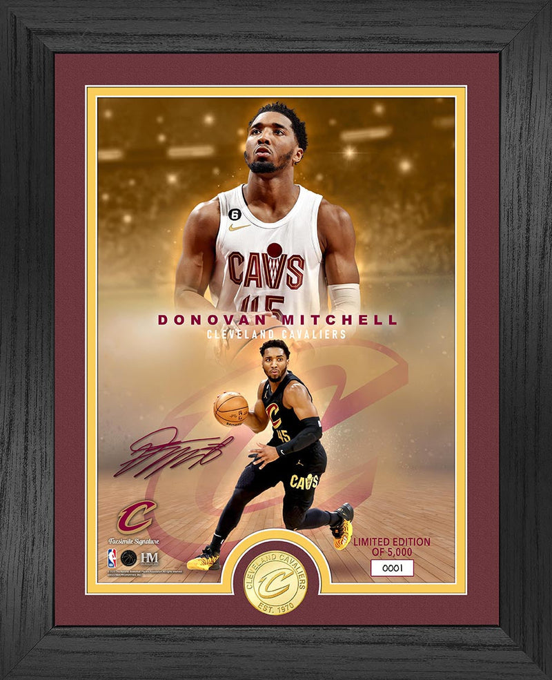 Highland Mint Donovan Mitchell Cleveland Cavaliers Bronze Coin Photo Mint - Limited Edition /5,000