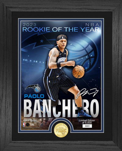 Highland Mint Paolo Banchero Orlando Magic 2023 NBA ROY Bronze Coin Photo Mint - Limited Edition /5000