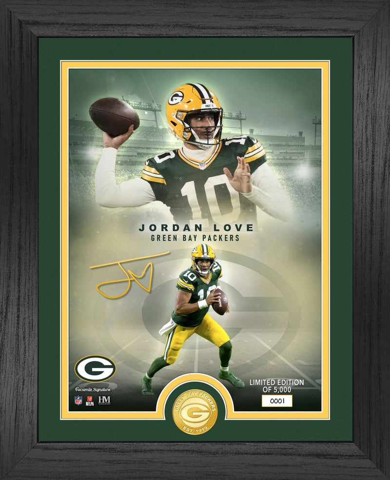 Highland Mint Jordan Love NFL Legends Bronze Coin Photo Mint - Limited Edition /5,000