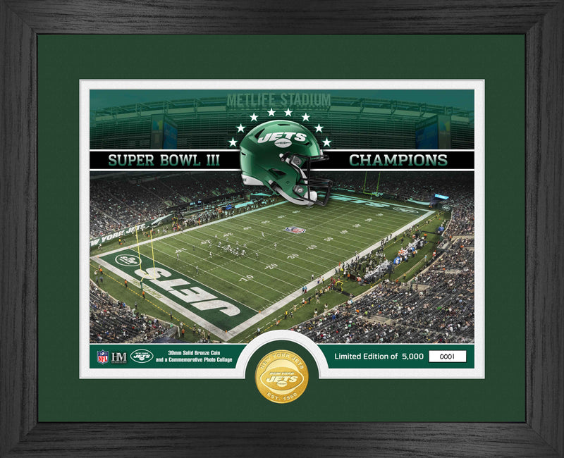 Highland Mint New York Jets Stadium Bronze Coin Photo Mint - Limited Edition /5,000