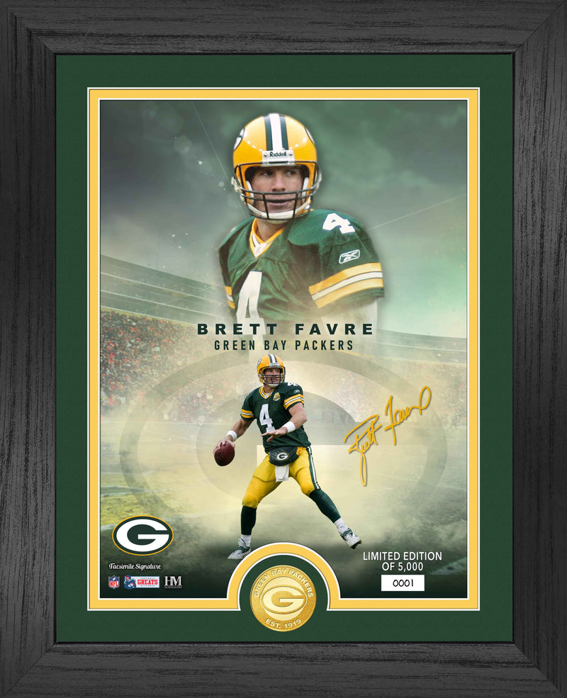 Highland Mint Brett Favre NFL Legends Bronze Coin Photo Mint - Limited Edition /5,000