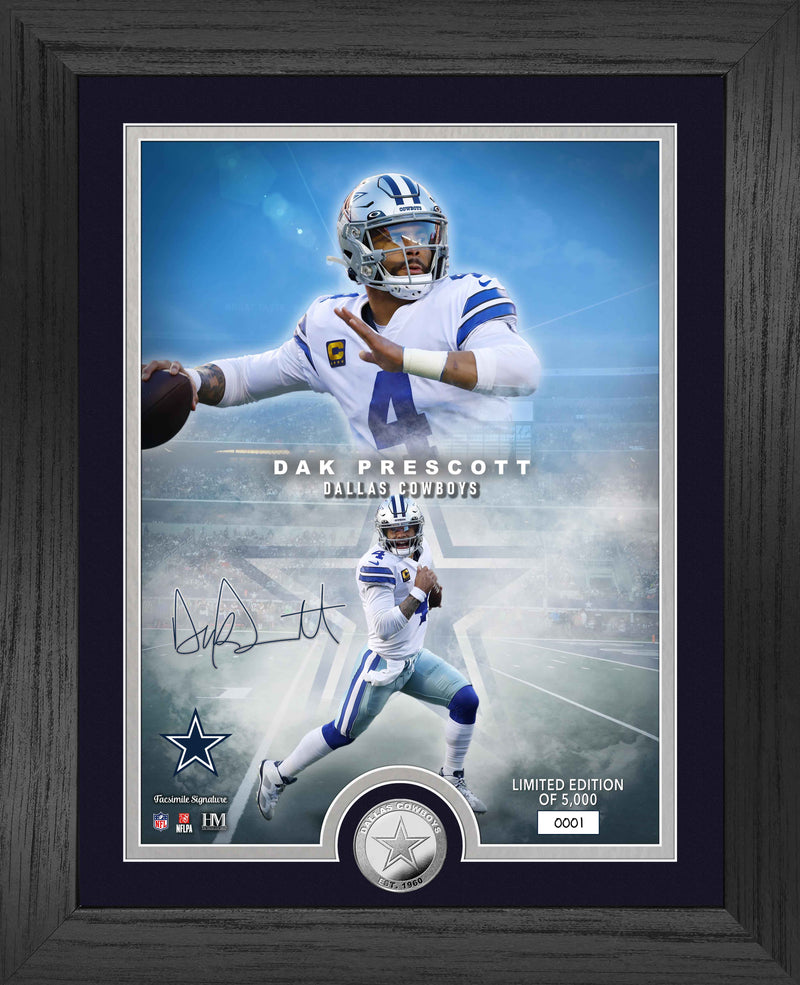Highland Mint Dallas Cowboys Dak Prescott NFL Legends Silver Coin Photo Mint - Limited Edition /5,000