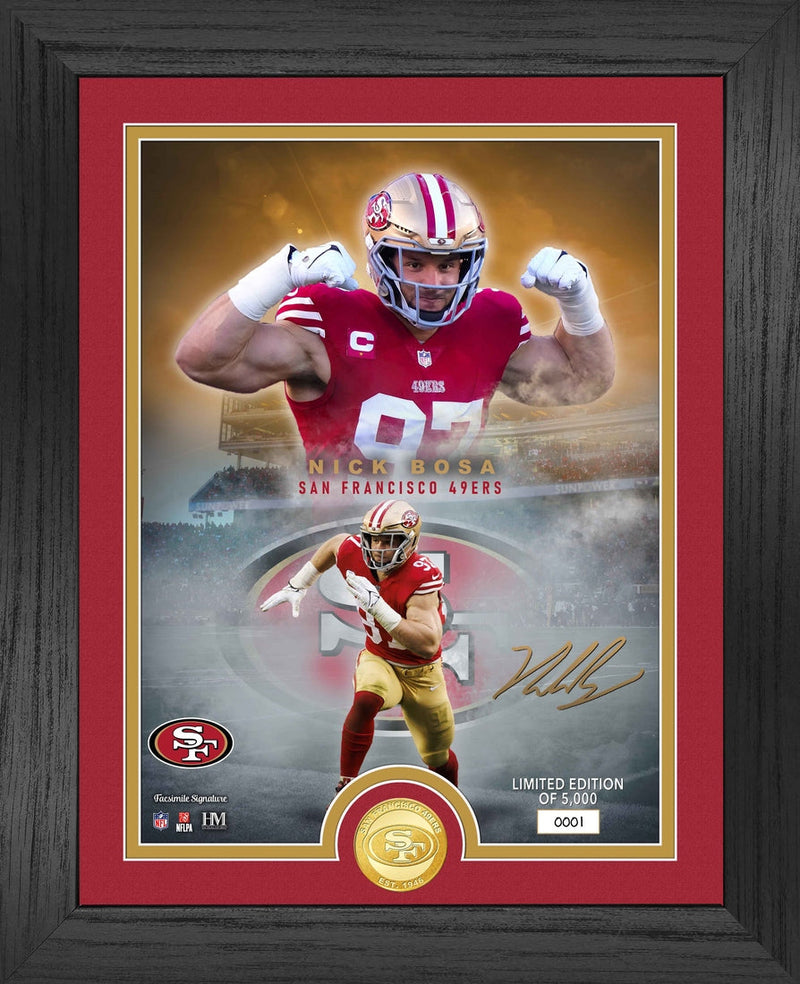 Highland Mint Nick Bosa NFL Legends Bronze Coin Photo Mint - Limited Edition /5,000
