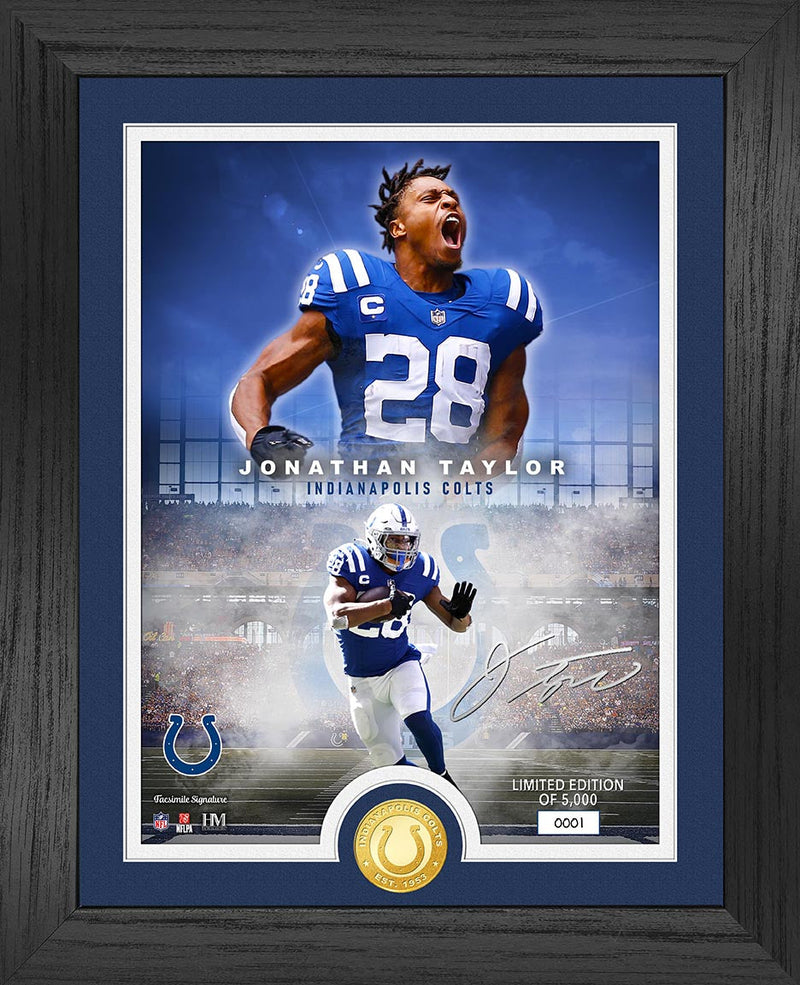 Highland Mint Jonathan Taylor NFL Legends Bronze Coin Photo Mint - Limited Edition /5,000