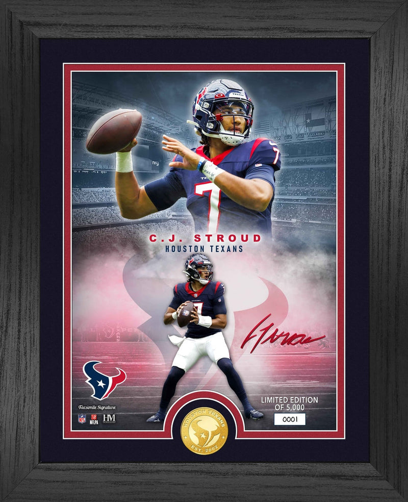 Highland Mint C.J. Stroud NFL Legends Bronze Coin Photo Mint - Limited Edition /5,000
