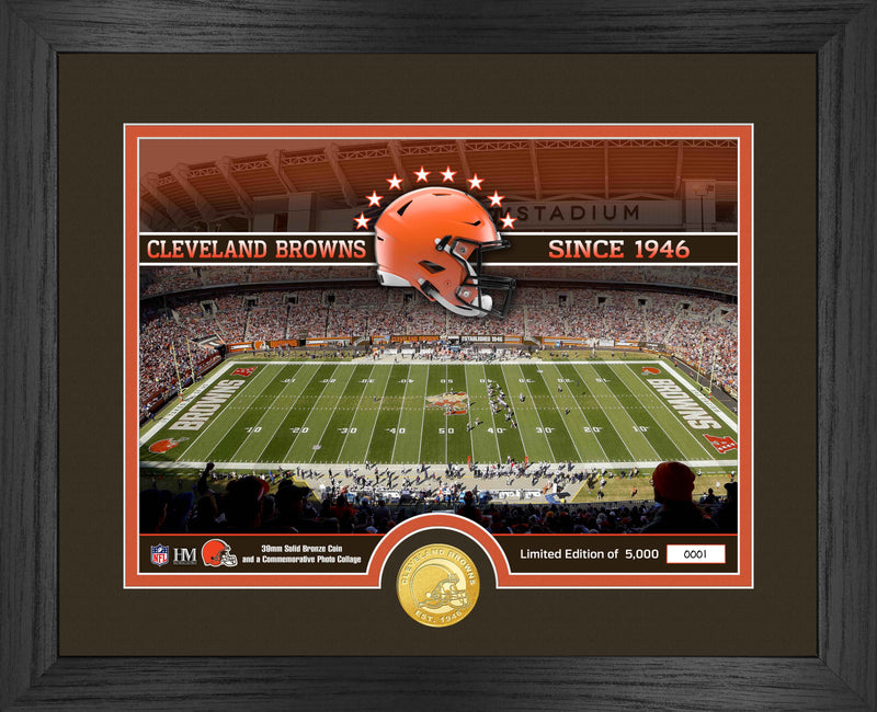 Highland Mint Cleveland Browns Stadium Bronze Coin Photo Mint - Limited Edition /5,000