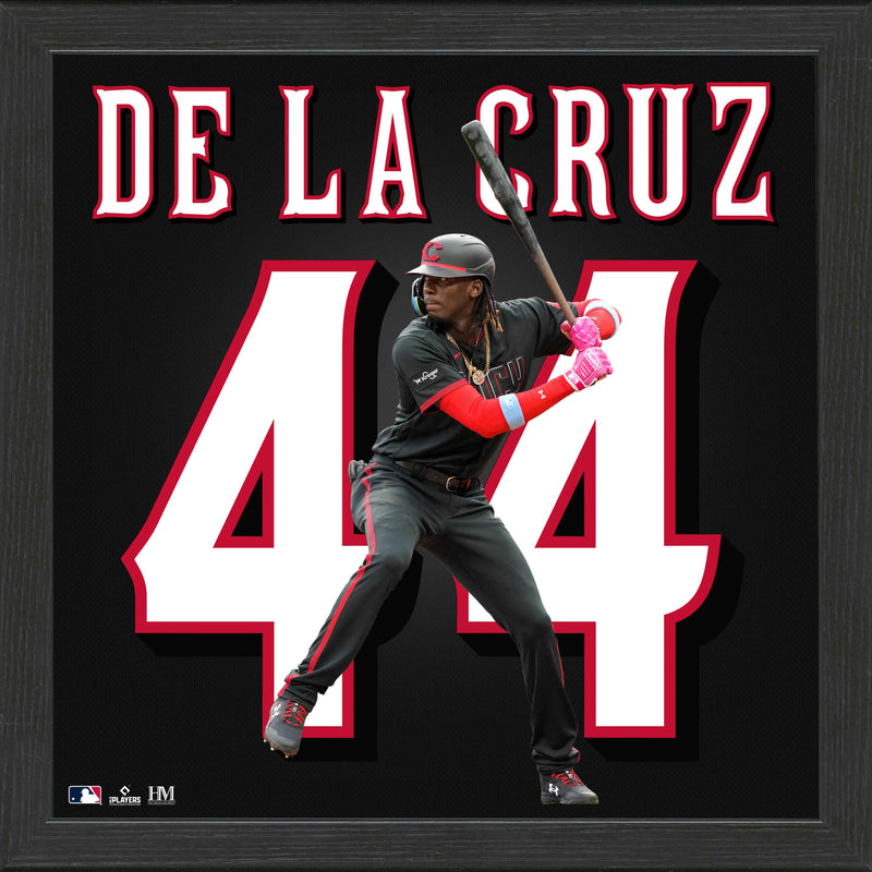 Highland Mint Elly De La Cruz Cincinnati Reds Impact Jersey Frame