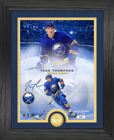 Highland Mint Buffalo Sabres Tage Thompson Bronze Coin Photo Mint - Limited Edition /5,000