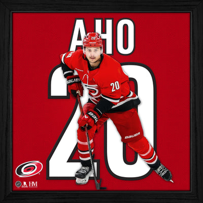 Highland Mint Carolina Hurricanes Sebastian Aho Impact Jersey Frame - 13x13