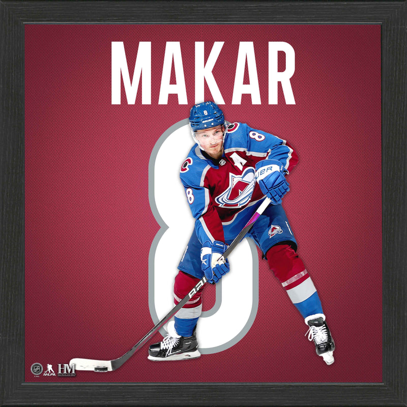 Highland Mint Cale Makar Colorado Avalanche Impact Jersey Frame - 13x13
