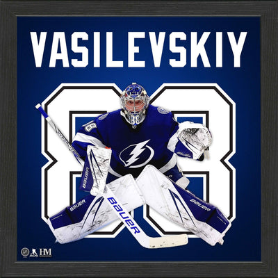 Highland Mint Andrei Vasilevskiy Tampa Bay Lightning Impact Jersey Frame