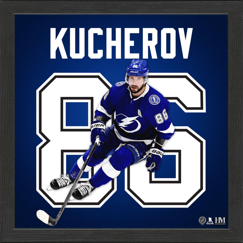 Highland Mint Nikita Kucherov Tampa Bay Lightning Impact Jersey Frame - 13x13