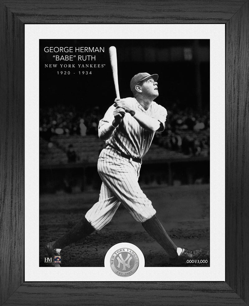 Highland Mint Babe Ruth New York Yankees Silver Coin Photo Mint - Limited Edition /3,000