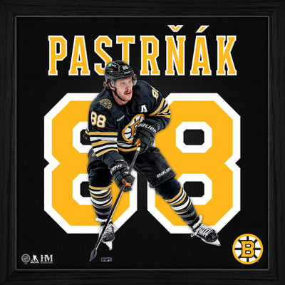 Highland Mint David Pastrňák Boston Bruins Impact Jersey Frame