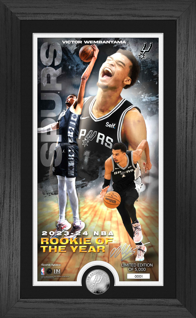 Highland Mint Victor Wembanyama 2024 NBA Rookie of the Year Silver Coin Photo Mint - Limited Edition /5,000