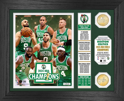 Highland Mint Boston Celtics 2024 NBA Champions Banner Bronze Coin Photo Mint - Limited Edition /2,024